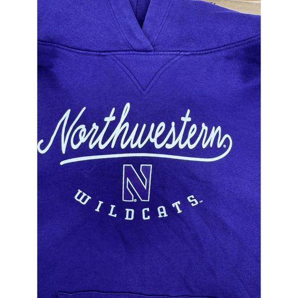 Northwestern Wildcats Hoodie purple Under Armour Jersey Fleece Sweatshirt Size M - Picture 13 of 13